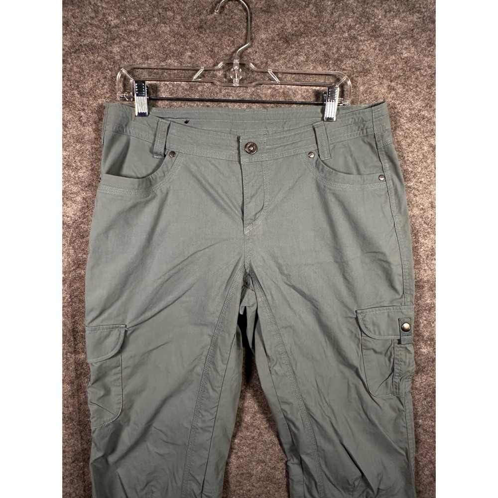 Kuhl Vintage Patina Dye Gray Cargo Capri Pants Womens Size 12 REG